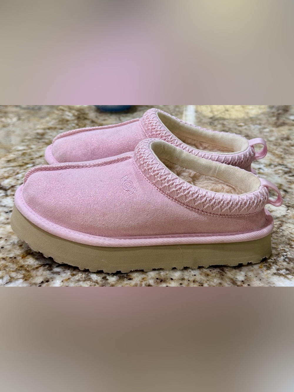 UGG Tazz Girls Youth Size 13 Pink Platform Slippers Clogs